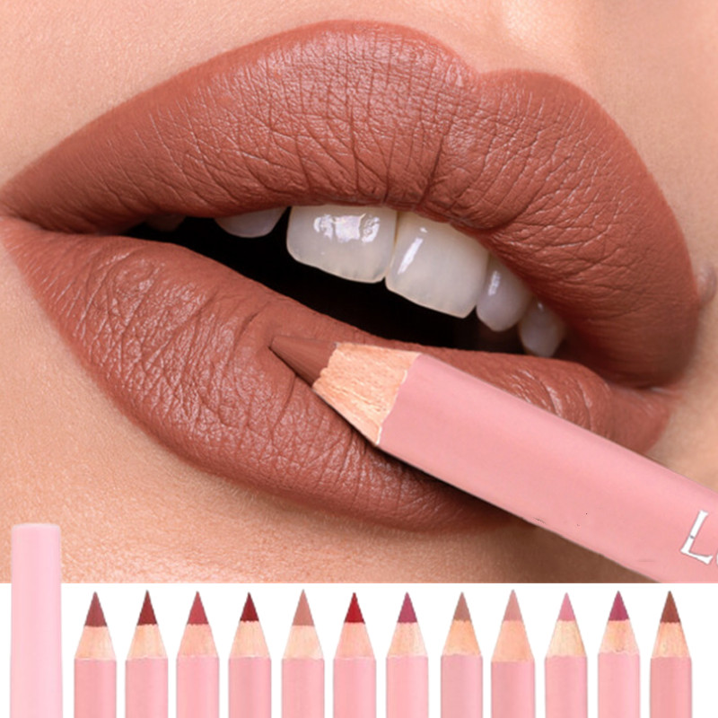 Beauty Linasi Makeup - 누드 브라운 립 라이너 펜슬 립스틱