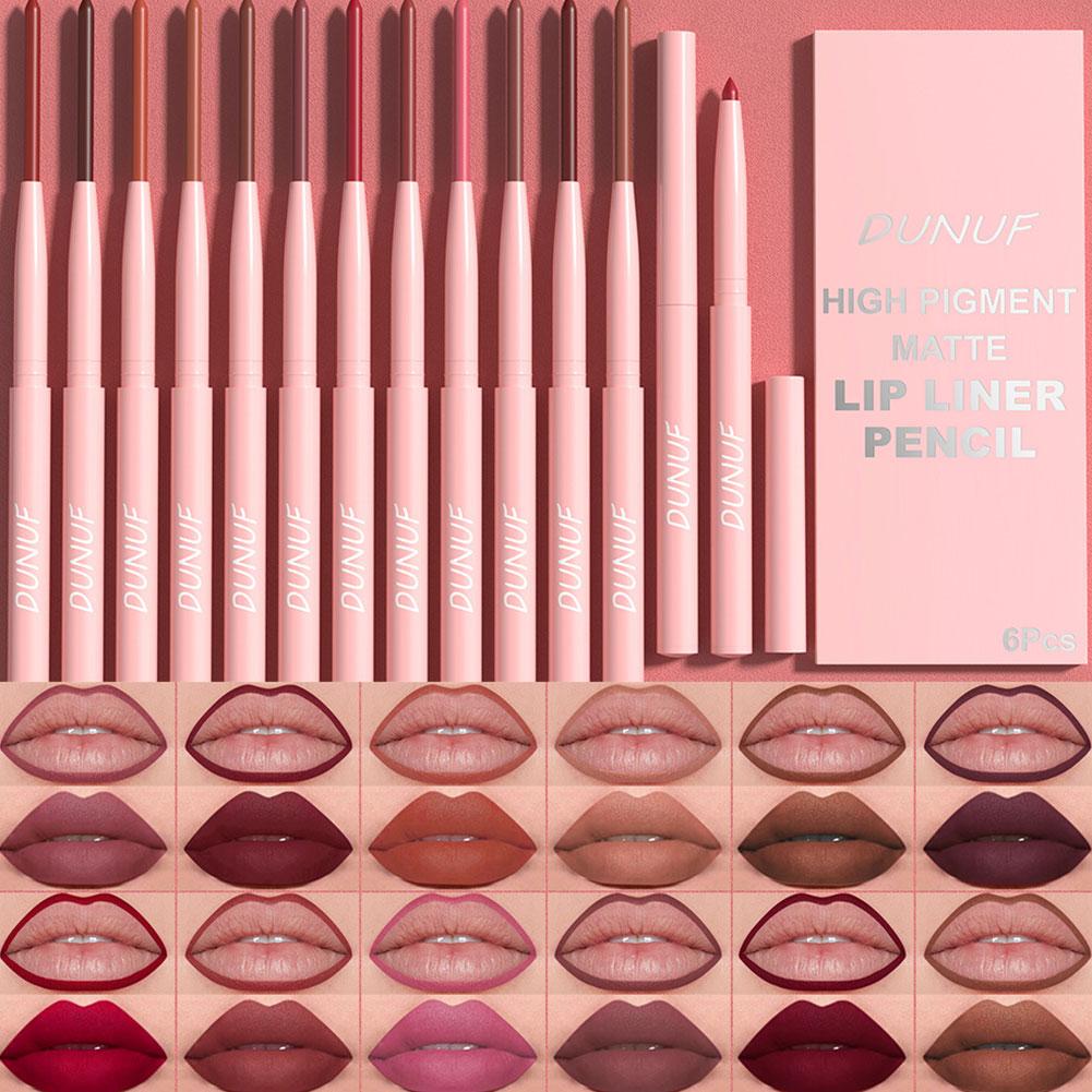 Beauty Linasi Makeup - 6색 립 라이너 펜 세트, 방수