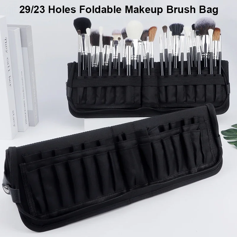 Beauty Makeup Bag - 29/23 구멍 접이식 메이크업 브러쉬 가방