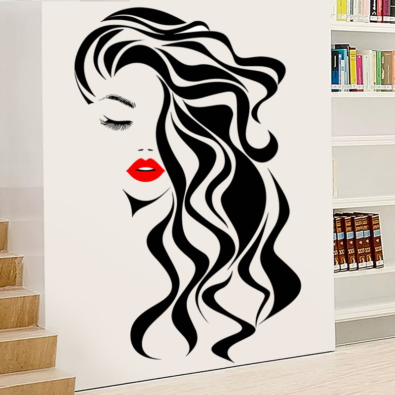 Beauty Makeup Wallpaper - 패션 여성 얼굴 벽 스티커 뷰티
