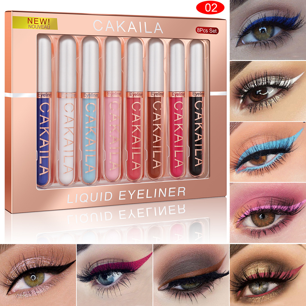 8색 세트 방수 아이라이너 펜 오래 지속되는 글리터 & - Beauty Linasi Makeup 리뷰 및 가격