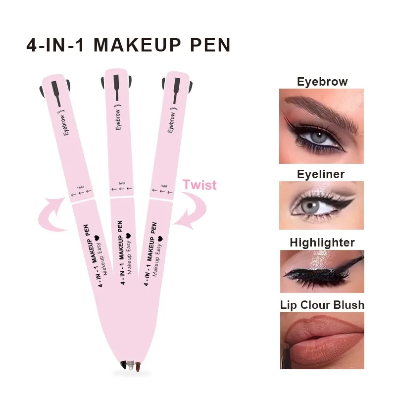 4 in 1 아이브로우 펜슬 립 라이너 하이라이터 펜  - Beauty Linasi Makeup 리뷰 및 가격