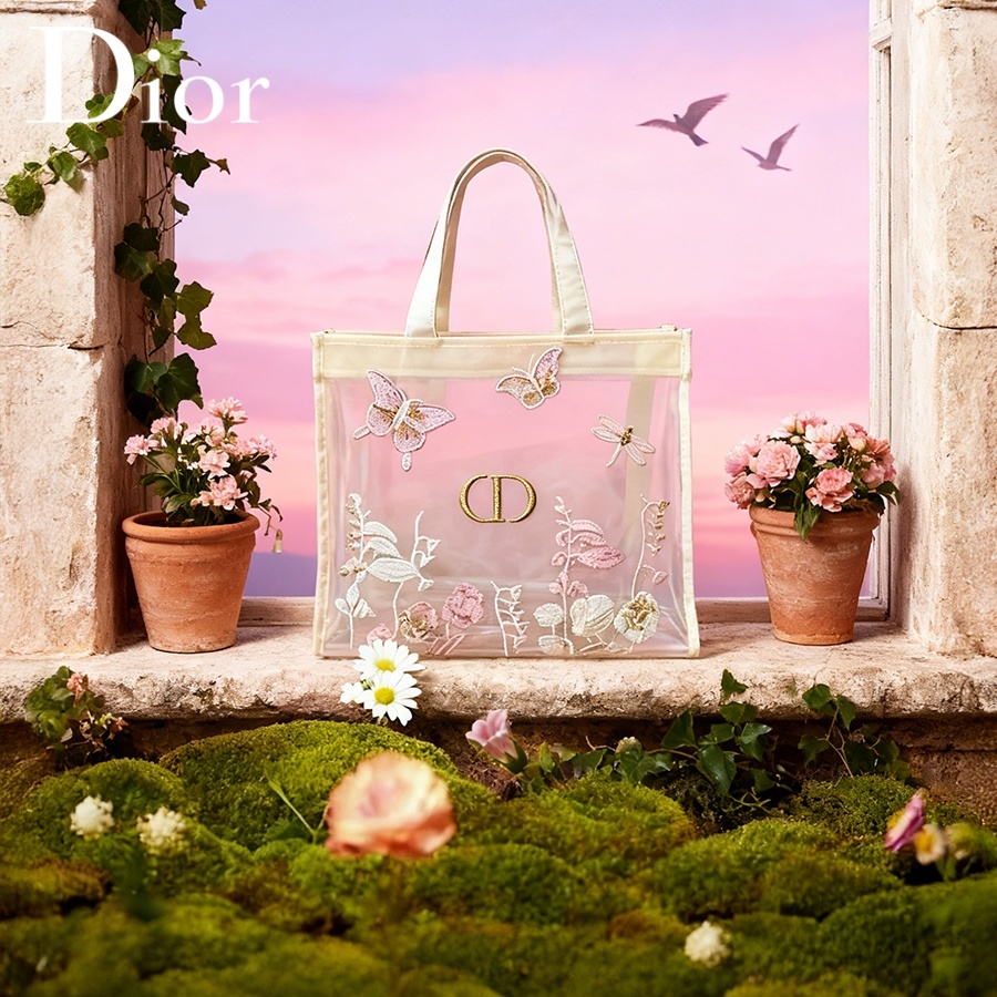 크리스찬 디올 디올의 가방 럭셔리 디자이너 반투명 메쉬 - Beauty Makeup Bag 리뷰 및 가격
