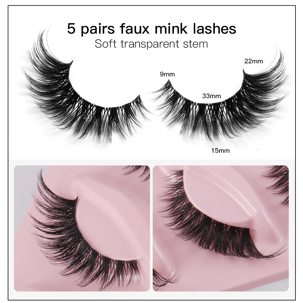 캣아이 5쌍 3D 내추럴 인조 속눈썹 풍성하고 부드러운 - Beauty Makeup Looks 리뷰 및 가격