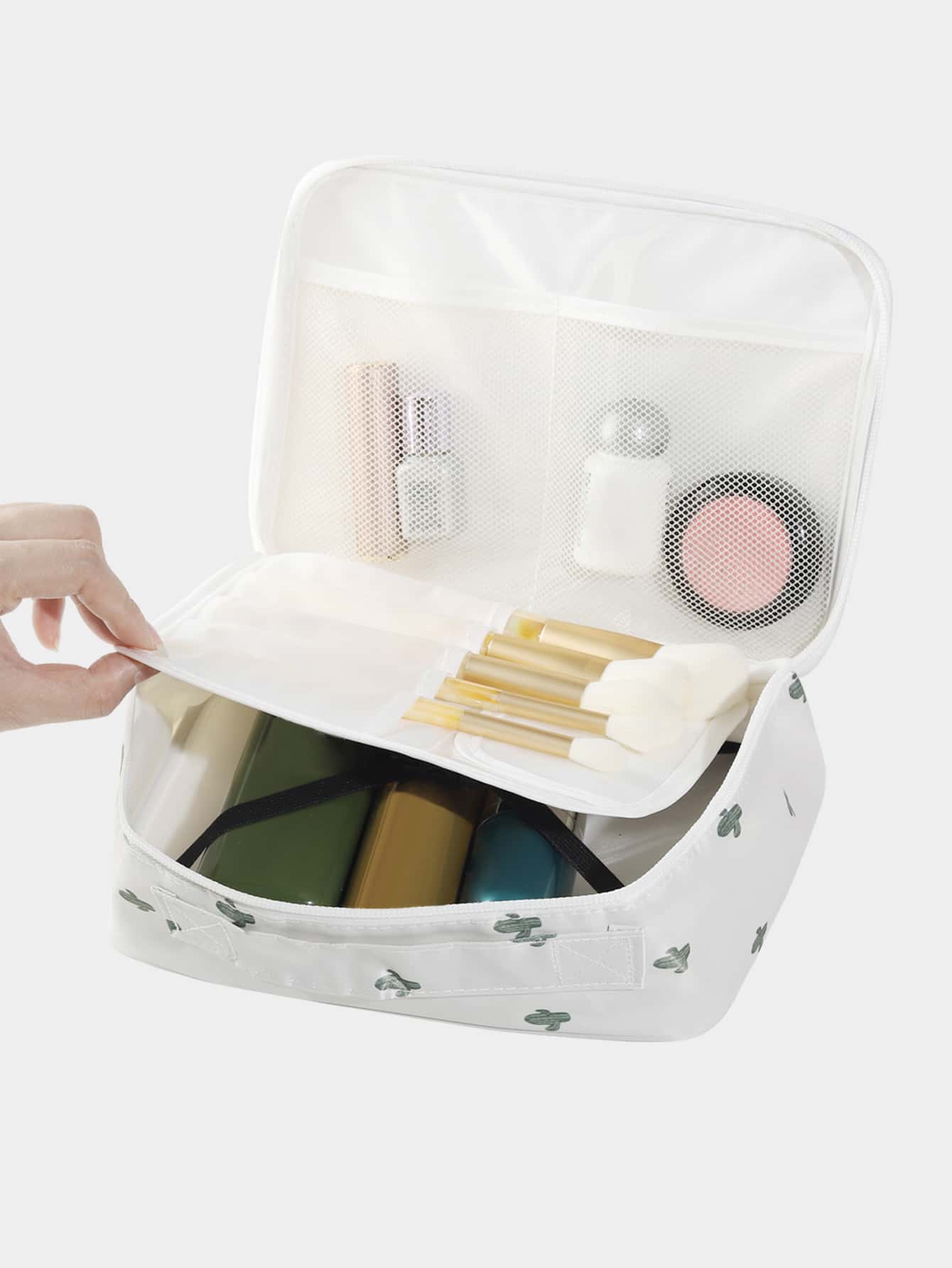1 Pcs 선인장 인쇄 방수 화장품 가방 휴대용 핸드  - Beauty Makeup Bag 리뷰 및 가격