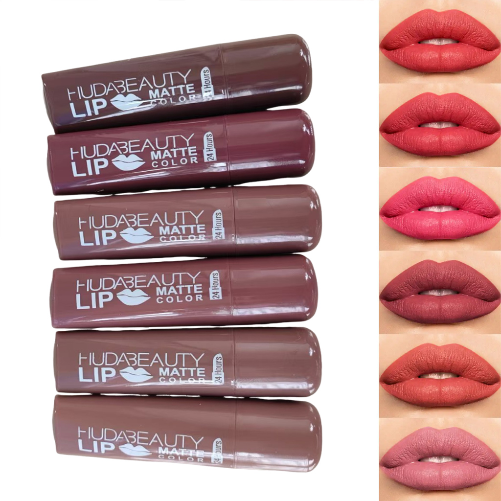 6 가지 색상 립스틱 매트 3.8g Huda Nued  - Beauty Huda Makeup 리뷰 및 가격